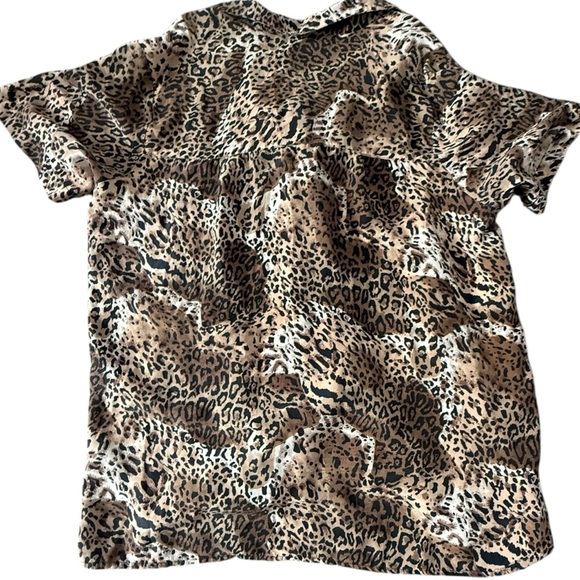 FU DA Leopard Print Short Sleeve Button-Up – Size Unknown - Picture 2 of 5